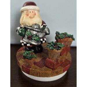 Cobble Creek Santa Garden Candle Topper Vintage Without Box